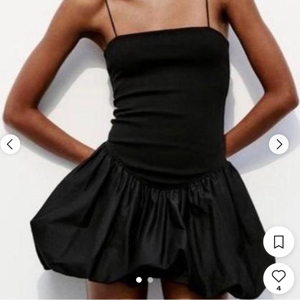 Zara Black Dress with Spaghetti Straps